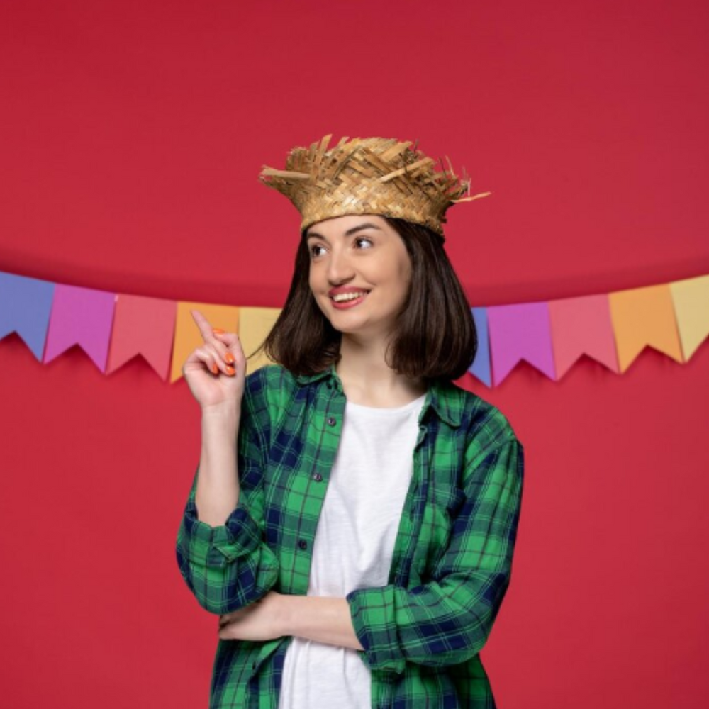 Look de festa junina: ideias usando camiseta básica