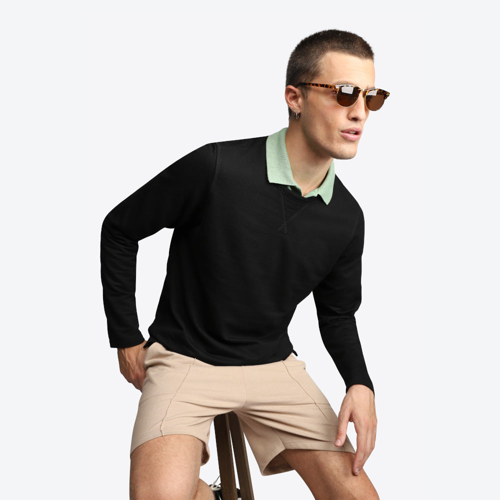 Blusão Pesponto Masculino - Preto