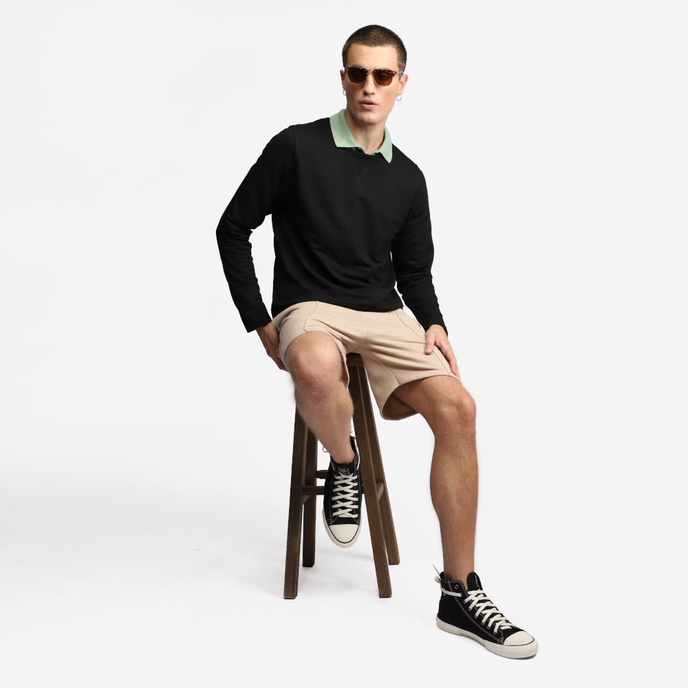 Blusão Pesponto Masculino - Preto