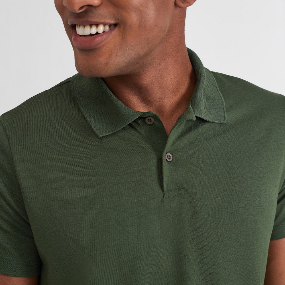 Camisa Polo Masculina - Verde Selva