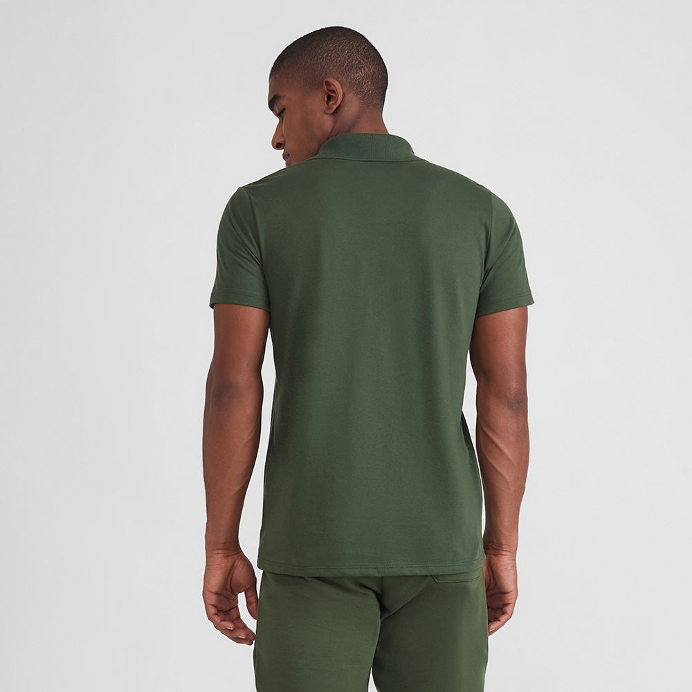 Camisa Polo Masculina - Verde Selva