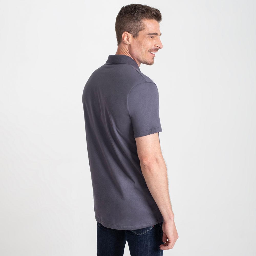 Camisa Polo Masculina - Chumbo