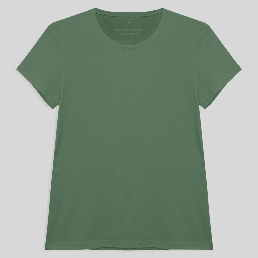 Camiseta Slim Feminina - Verde Oliva