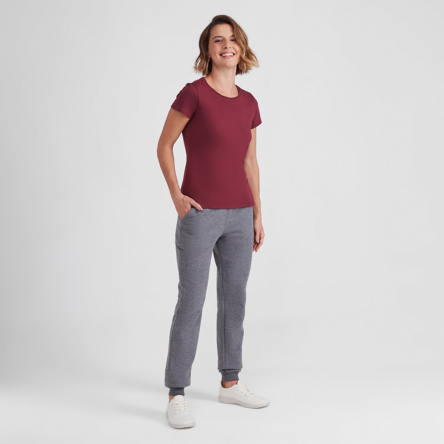 Camiseta Slim Feminina - Vermelho Vinho