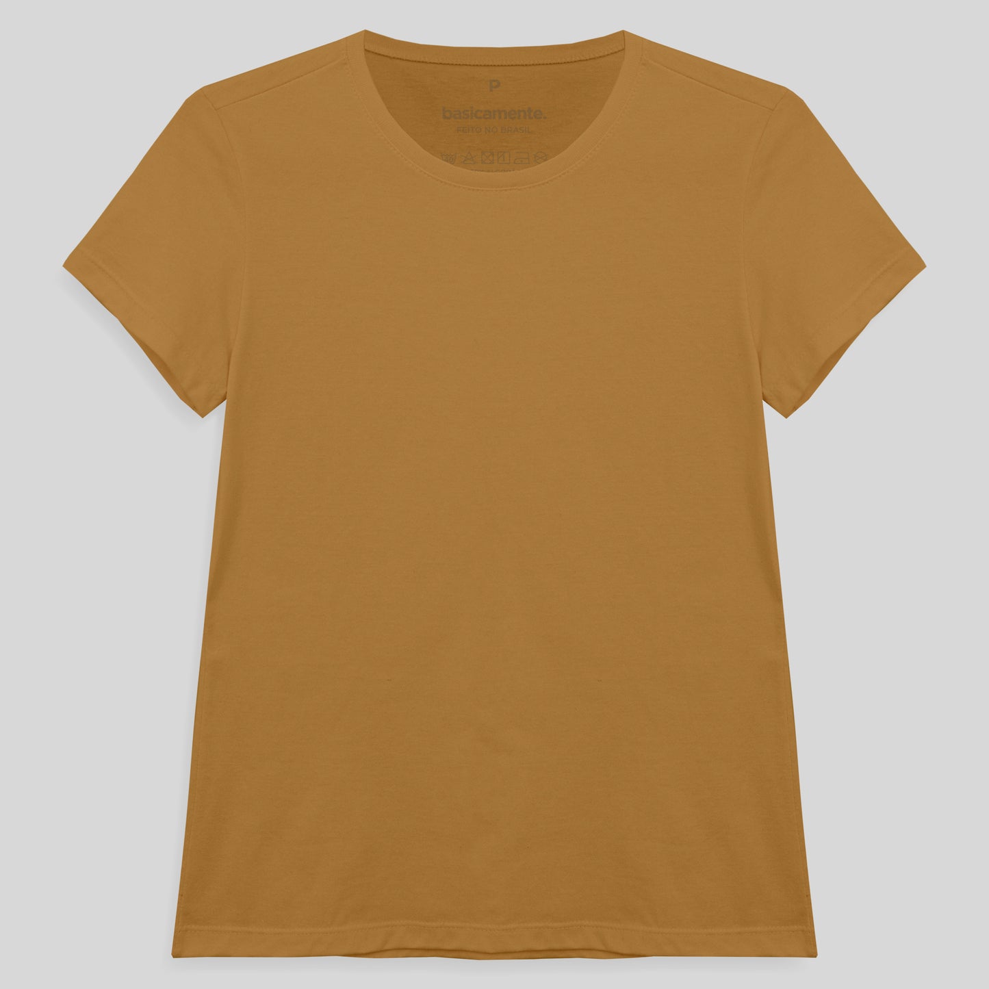 Camiseta Slim Feminina - Ocre