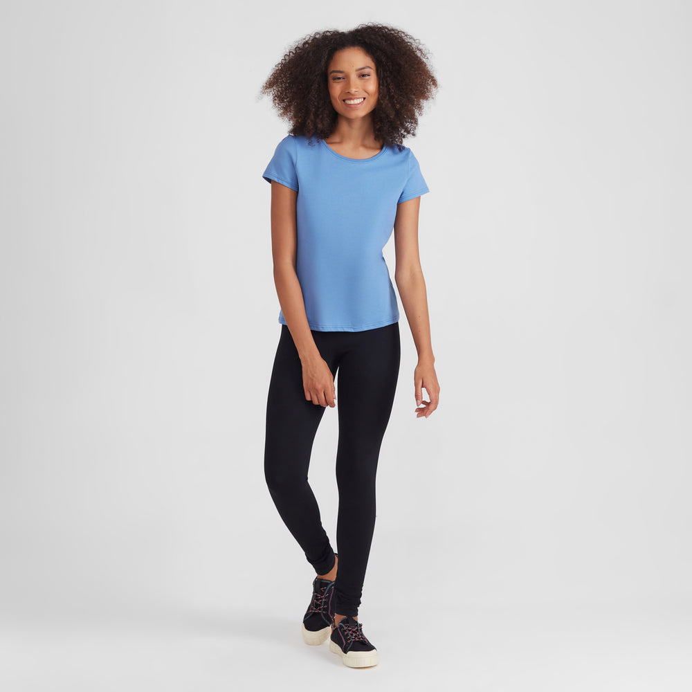 Camiseta Slim Feminina - Azul Celeste