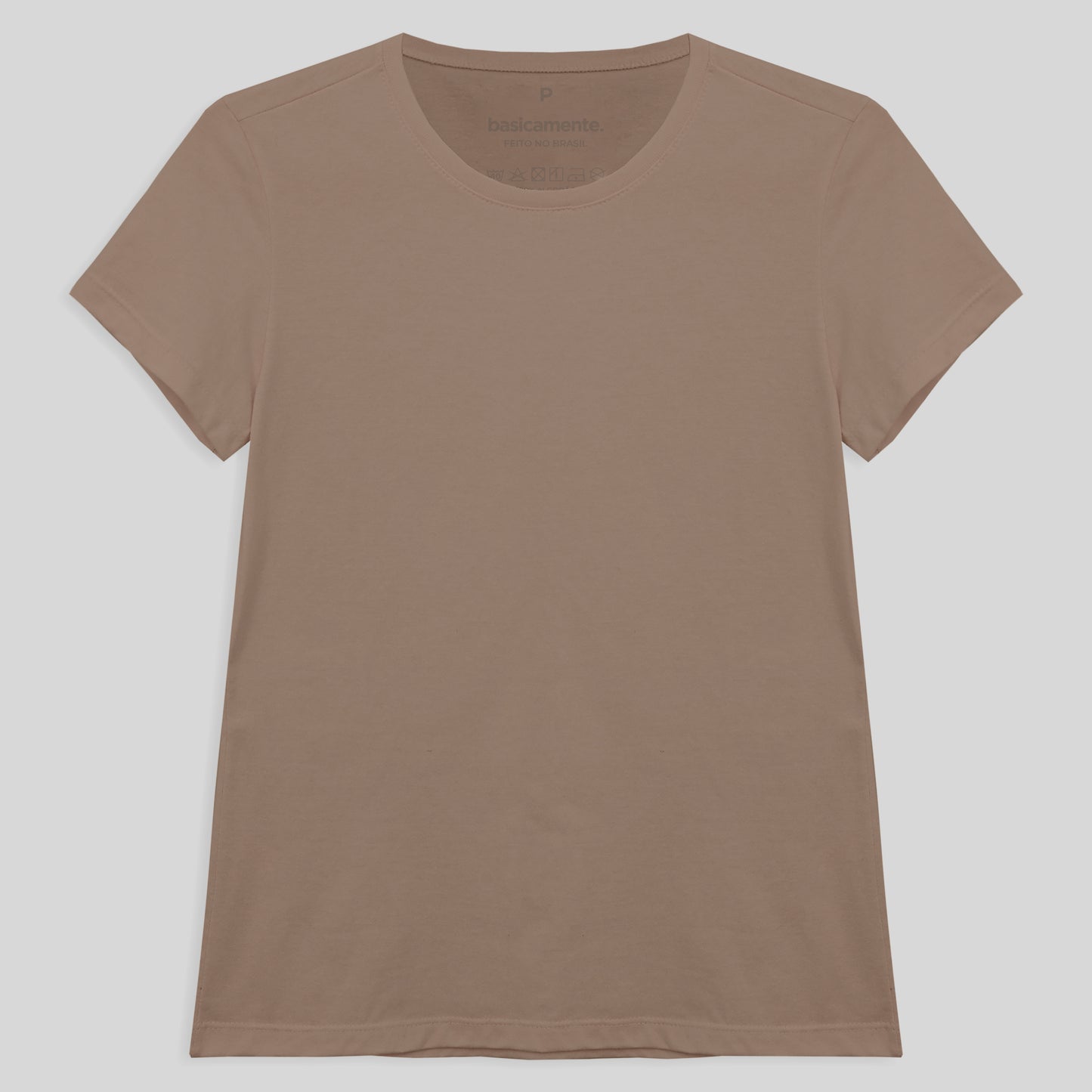 Camiseta Slim Feminina - Bege Claro