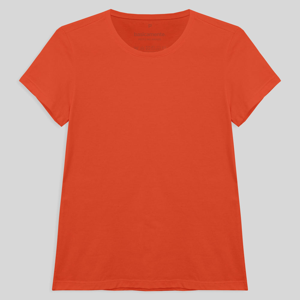 Camiseta Slim Feminina - Laranja