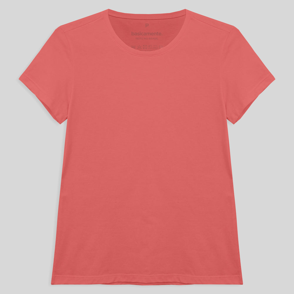 Camiseta Slim Feminina - Rosa Chiclete