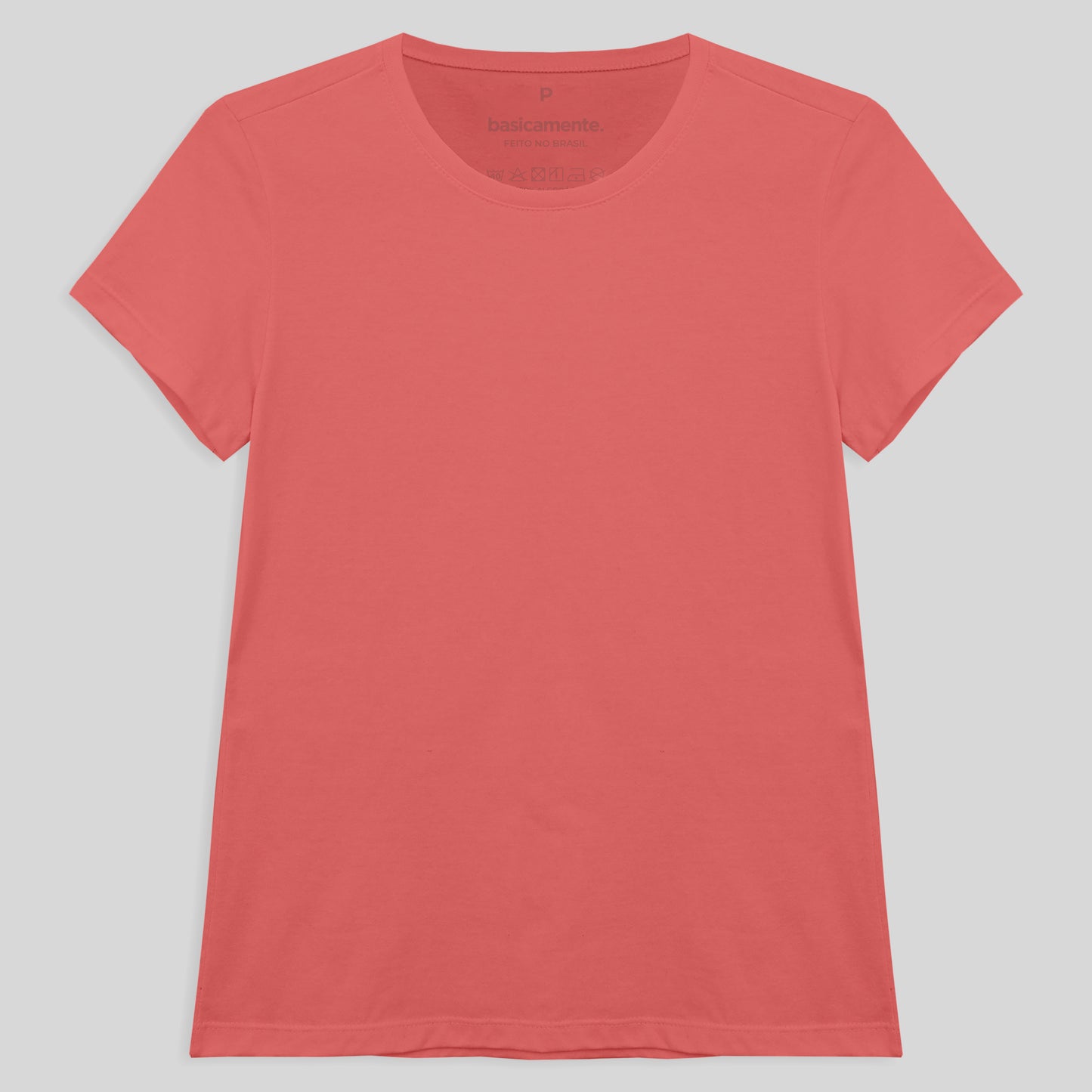Camiseta Slim Feminina - Rosa Chiclete
