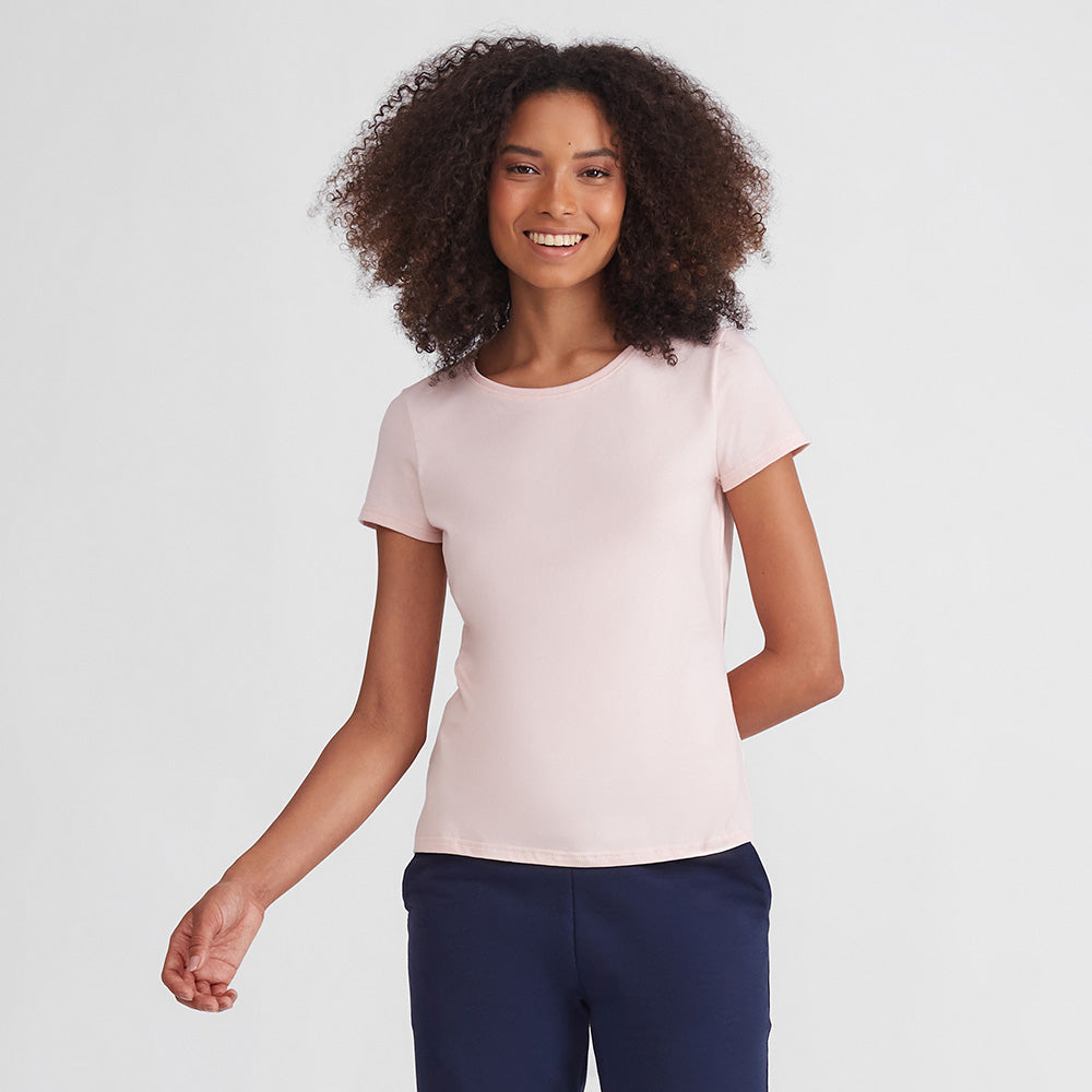 Camiseta Slim Feminina - Rosa Pastel