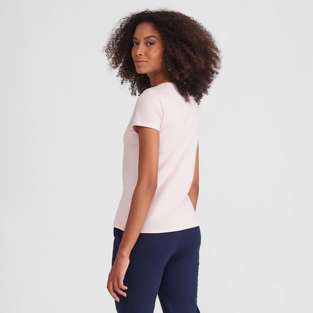 Camiseta Slim Feminina - Rosa Pastel