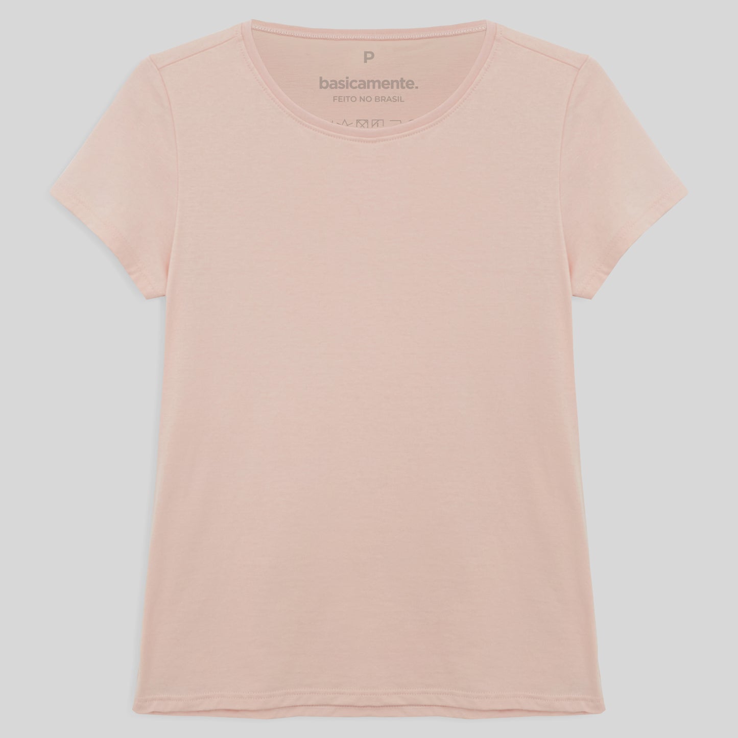 Camiseta Slim Feminina - Rosa Pastel
