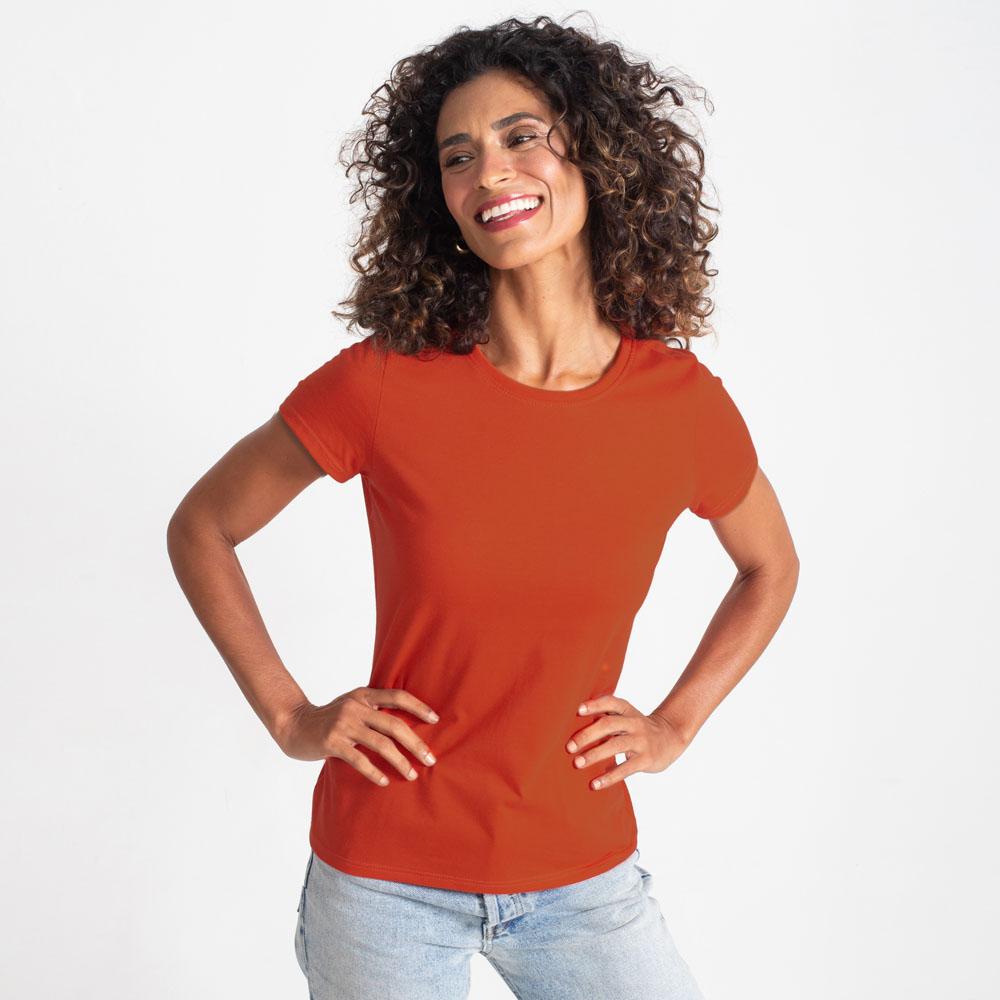 Camiseta Slim Feminina - Tangerina