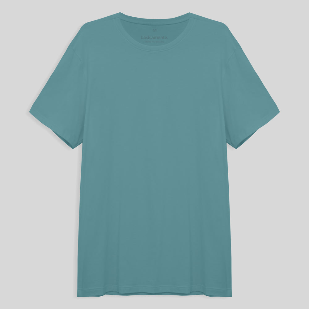 Camiseta Básica Masculina - Azul Turquesa