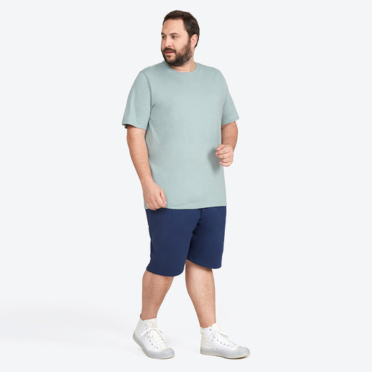 Camiseta Básica Plus Masculina - Verde Chá