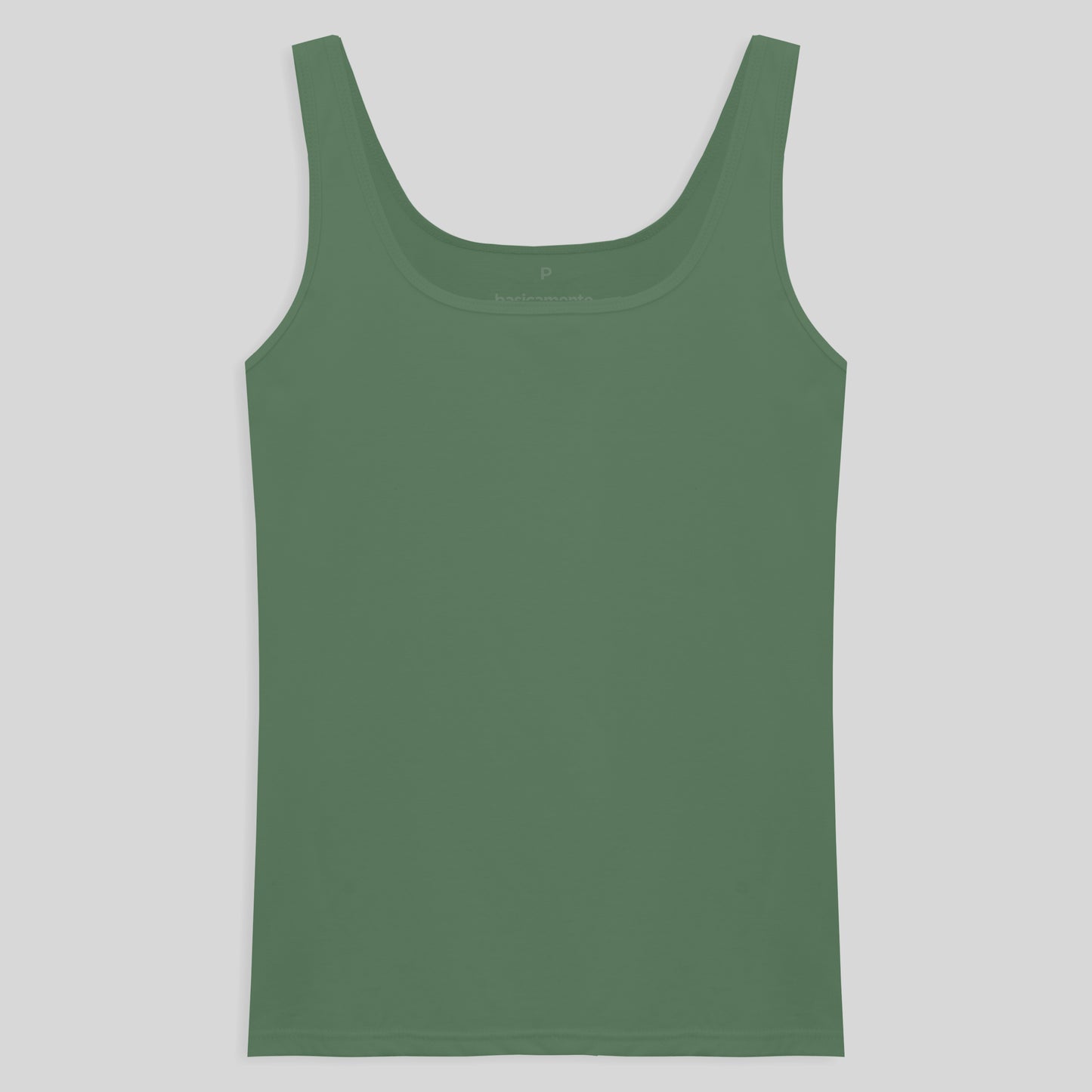 Regata Decote Quadrado Feminina - Verde Oliva
