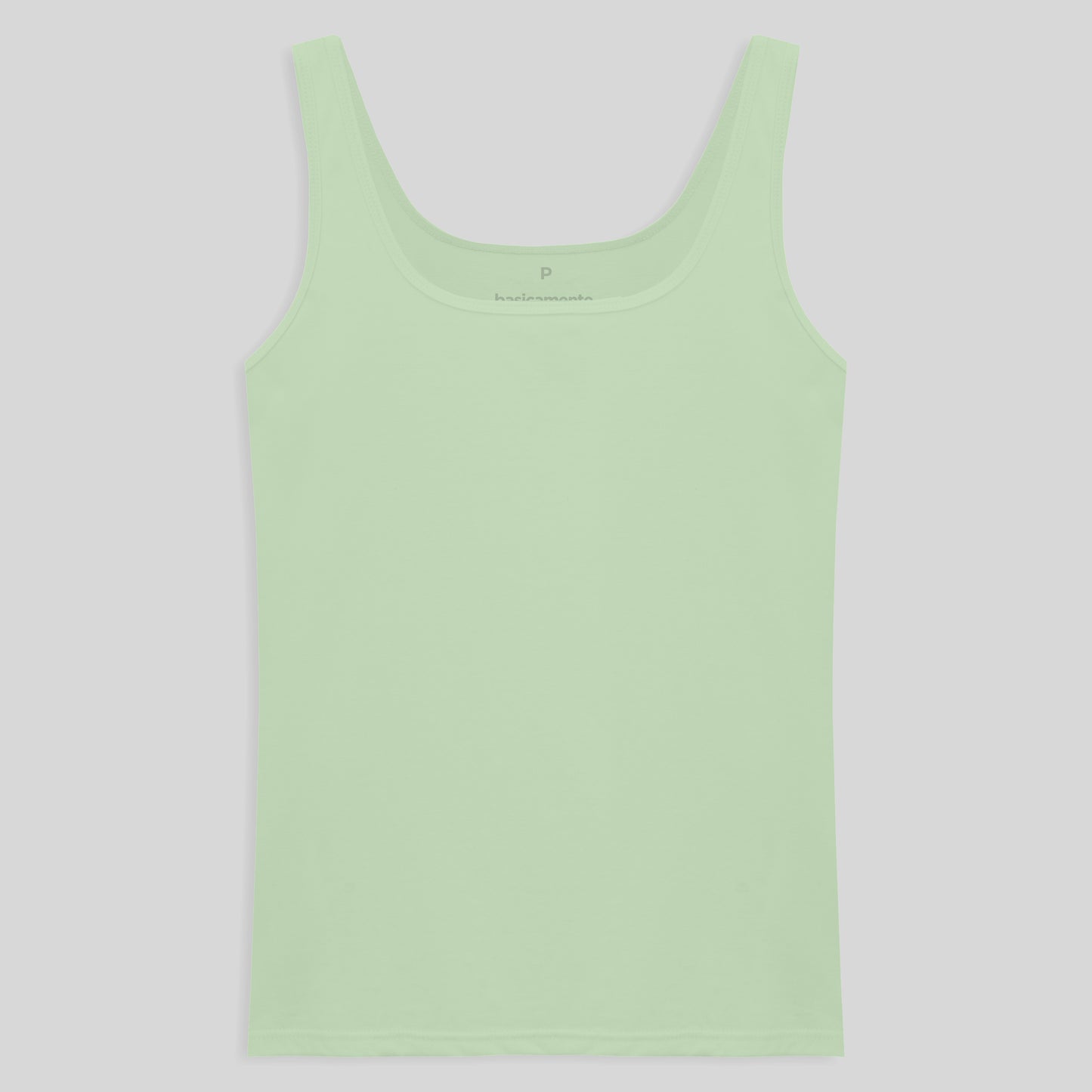 Regata Decote Quadrado Feminina - Verde Menta