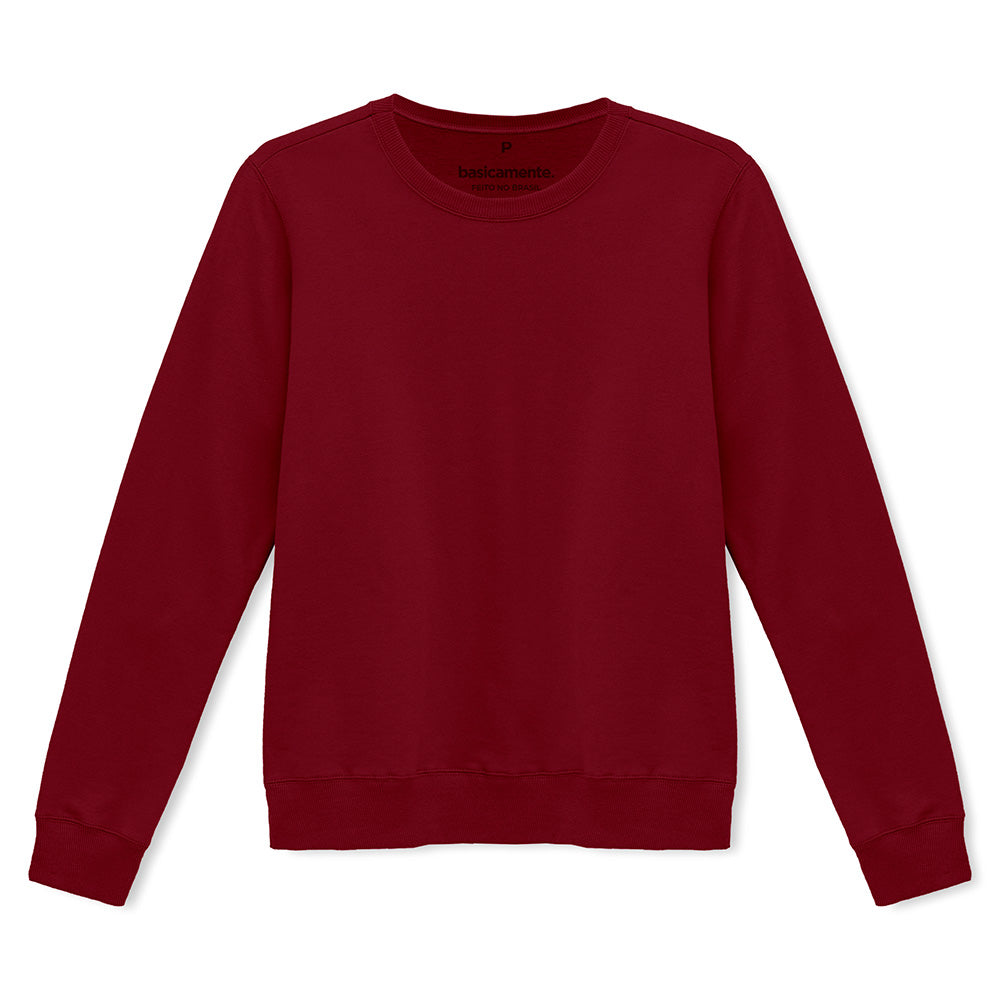 Blusão Moletom Flanelado Feminino - Marsala