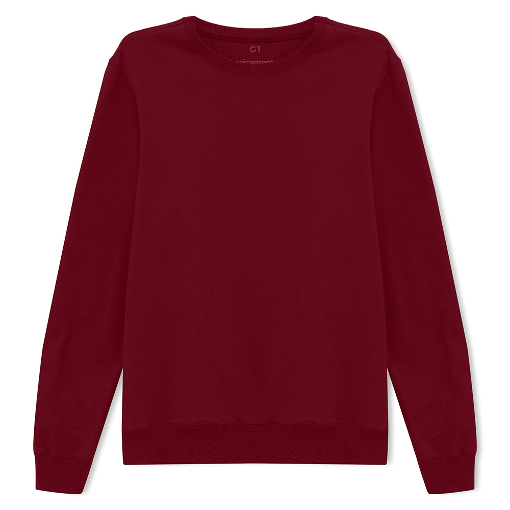 Blusão Moletom Flanelado Plus Feminino - Marsala