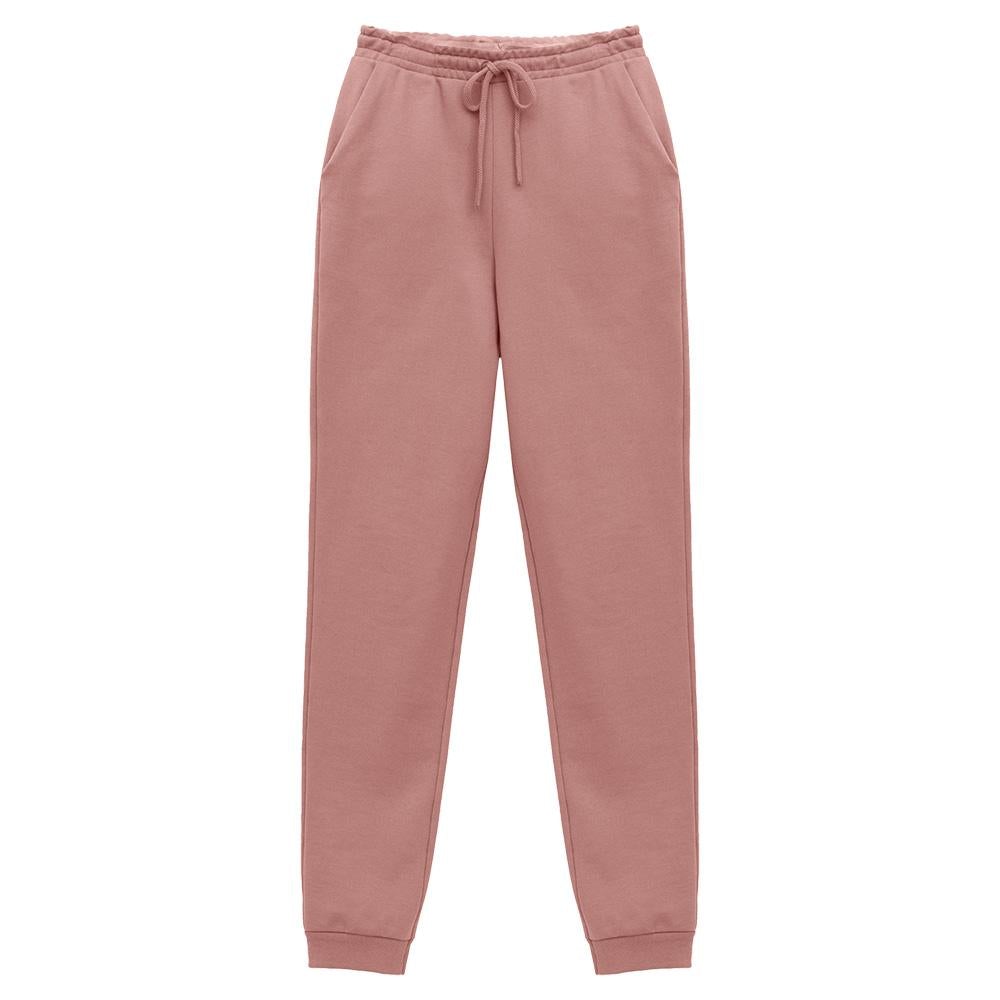 Calça Jogger Moletom Flanelado Feminina - Rose