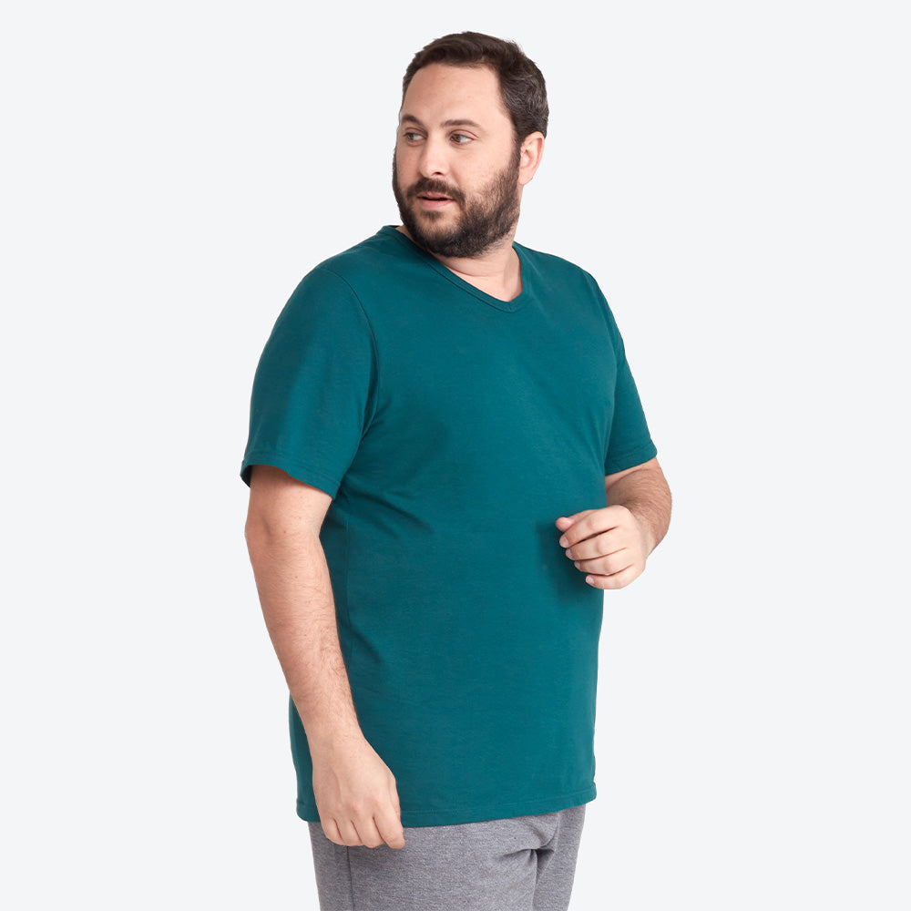 Camiseta Básica Gola V Plus Masculina - Jasper