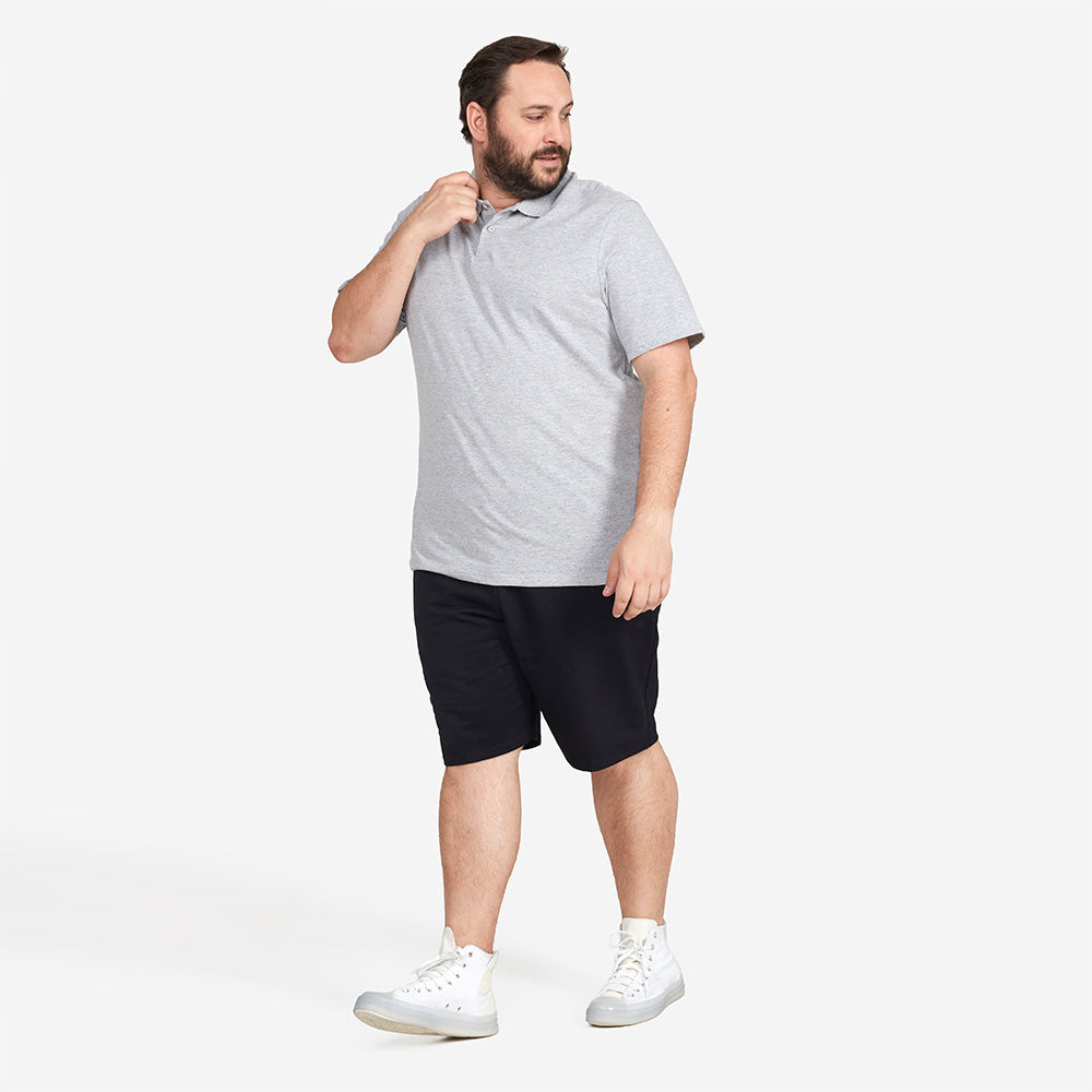 Camisa Polo Plus Masculina - Mescla Claro