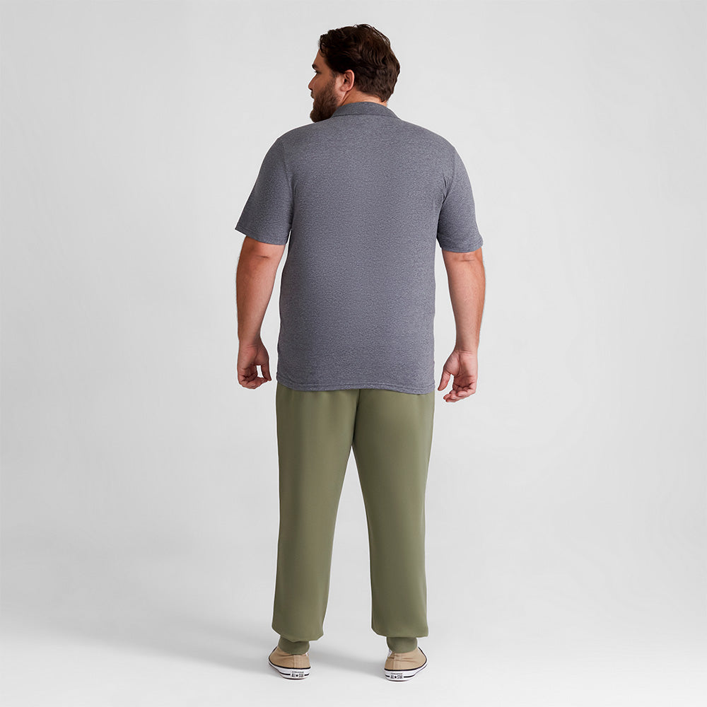 Camisa Polo Plus Masculina - Mescla Escuro