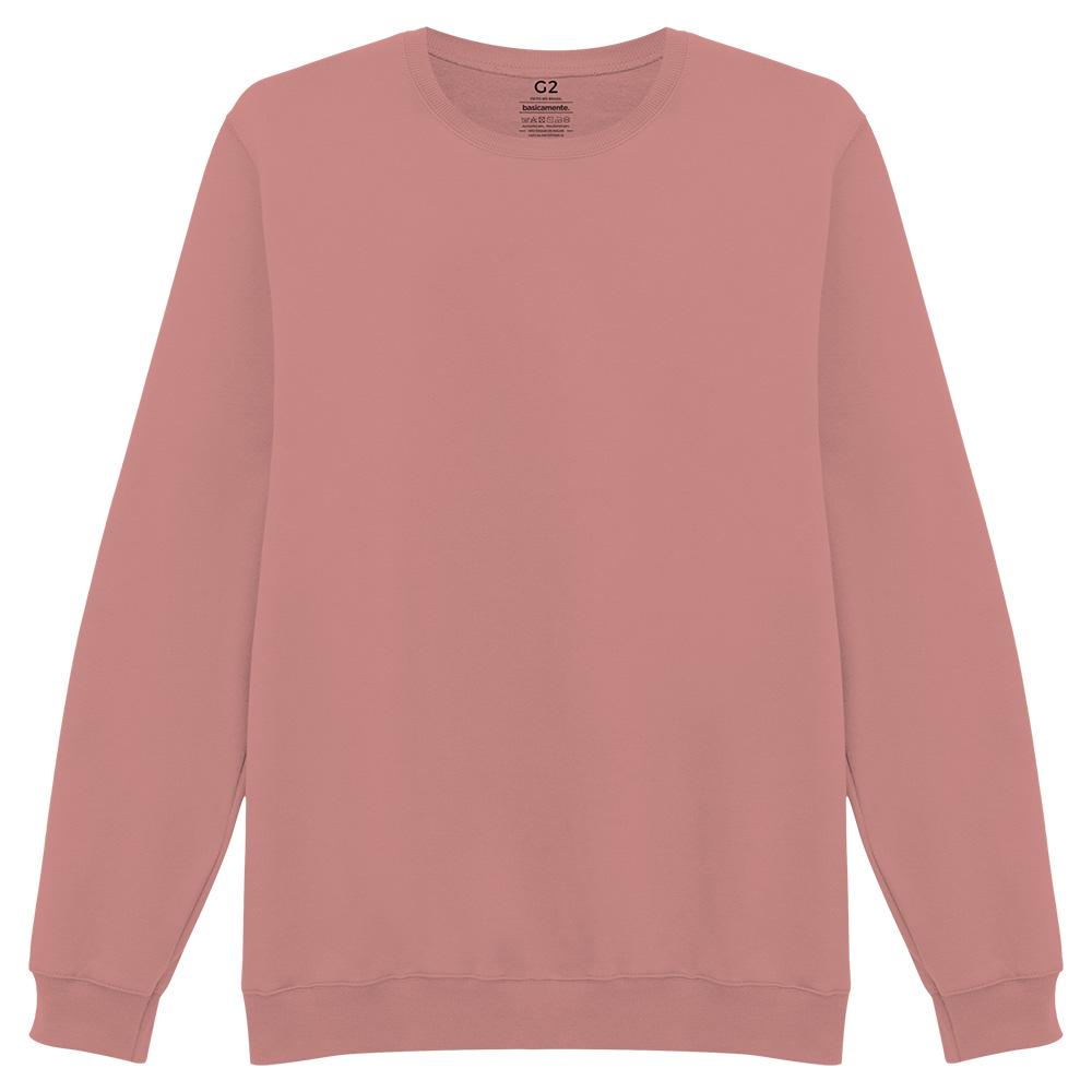 Blusão Moletom Flanelado Plus Masculino - Rose