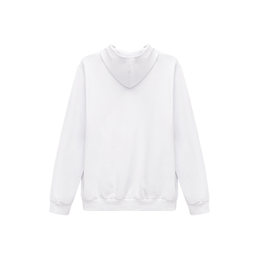 Blusão Moletom Flanelado Capuz Plus Masculino - Branco