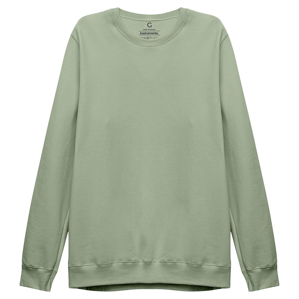 Blusão Moletom Flanelado Masculino - Verde Oliva