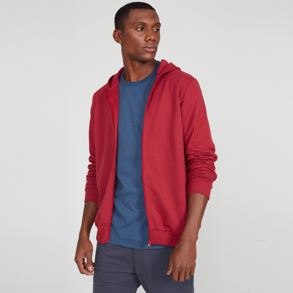 Jaqueta Moletom Flanelado Masculina - Marsala