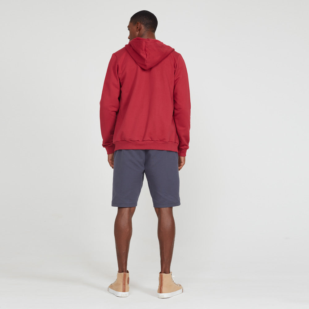 Jaqueta Moletom Flanelado Masculina - Marsala