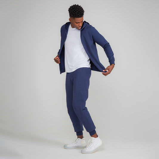 Jaqueta Moletom Flanelado Masculina - Azul Marinho