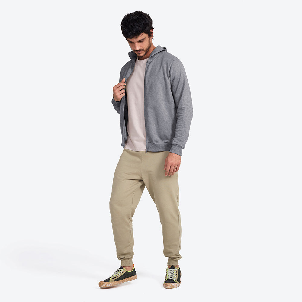 Jaqueta Moletom Flanelado Masculina - Mescla Escuro