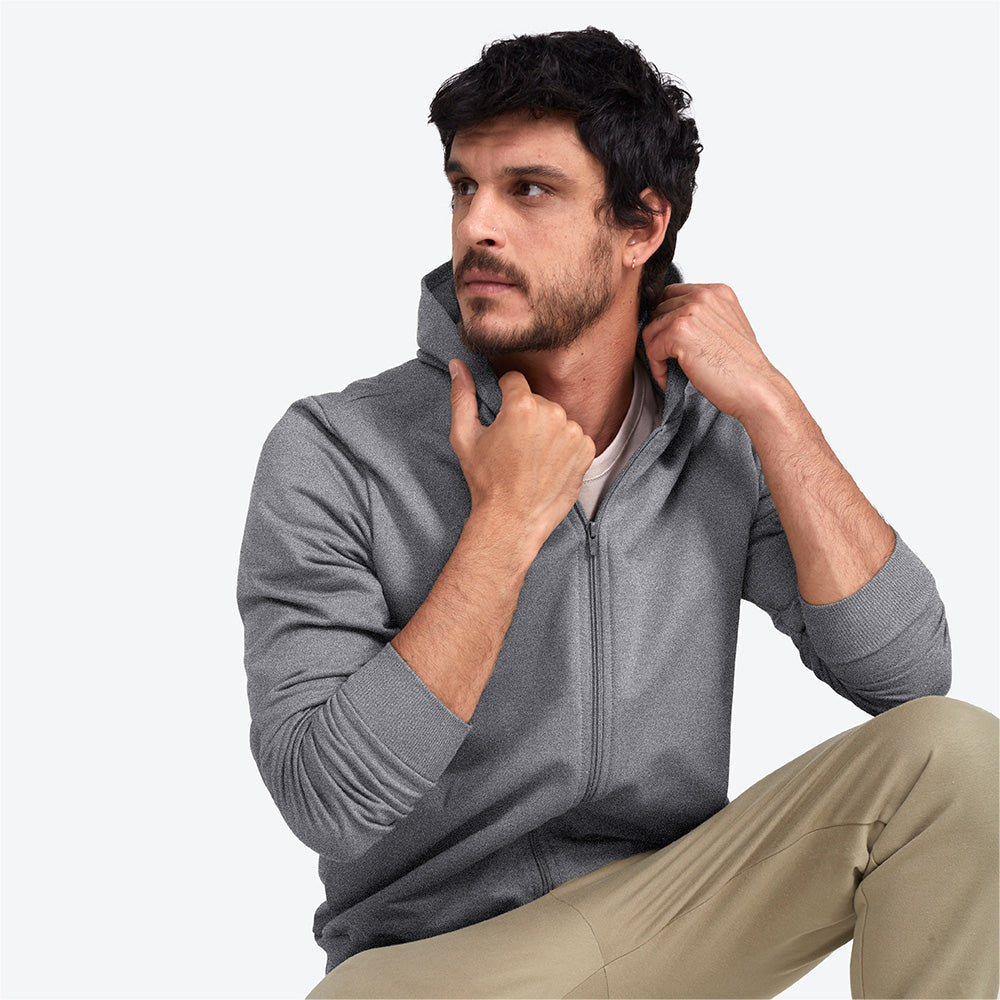 Jaqueta Moletom Flanelado Masculina - Mescla Escuro