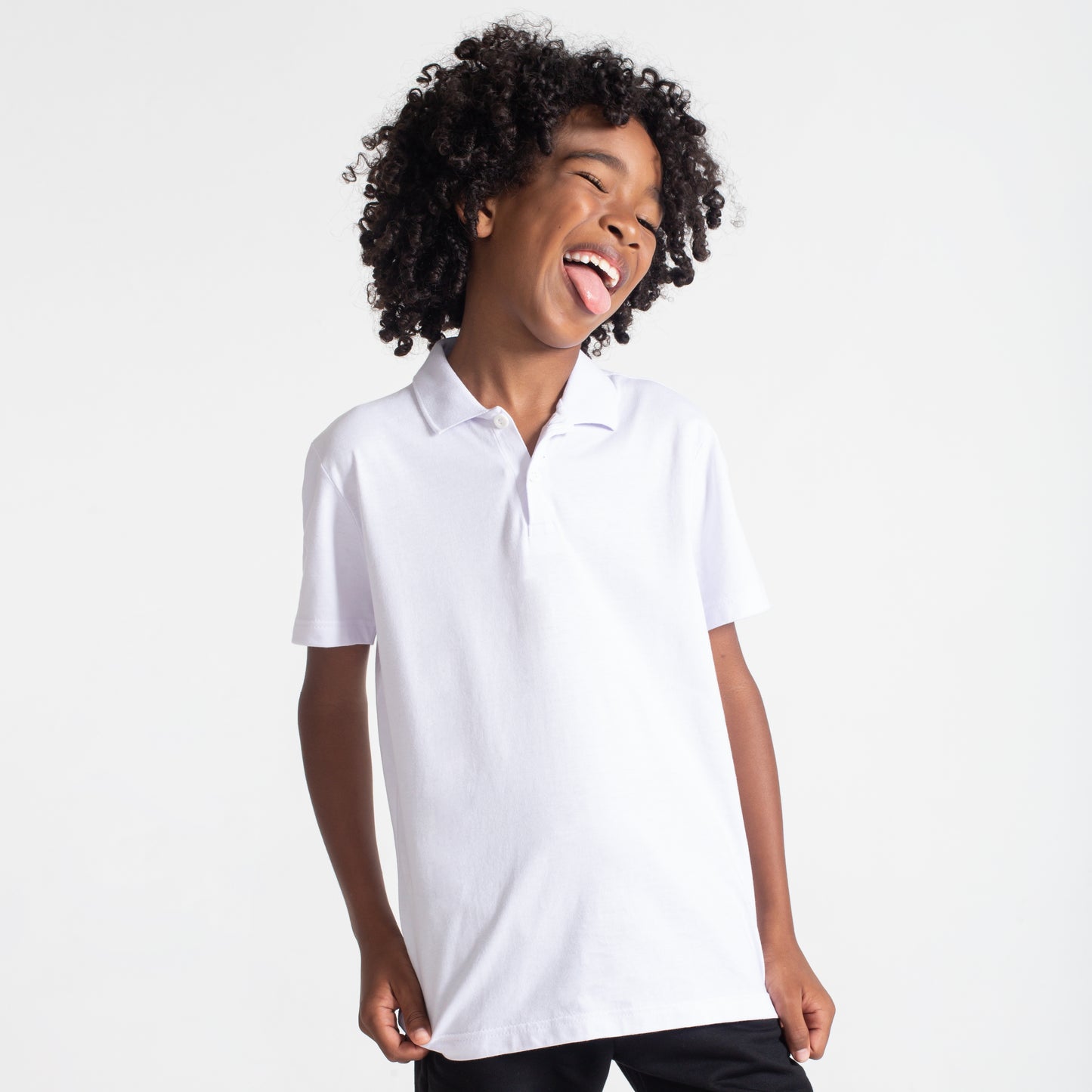 Camisa Polo Infantil Menino - Branco