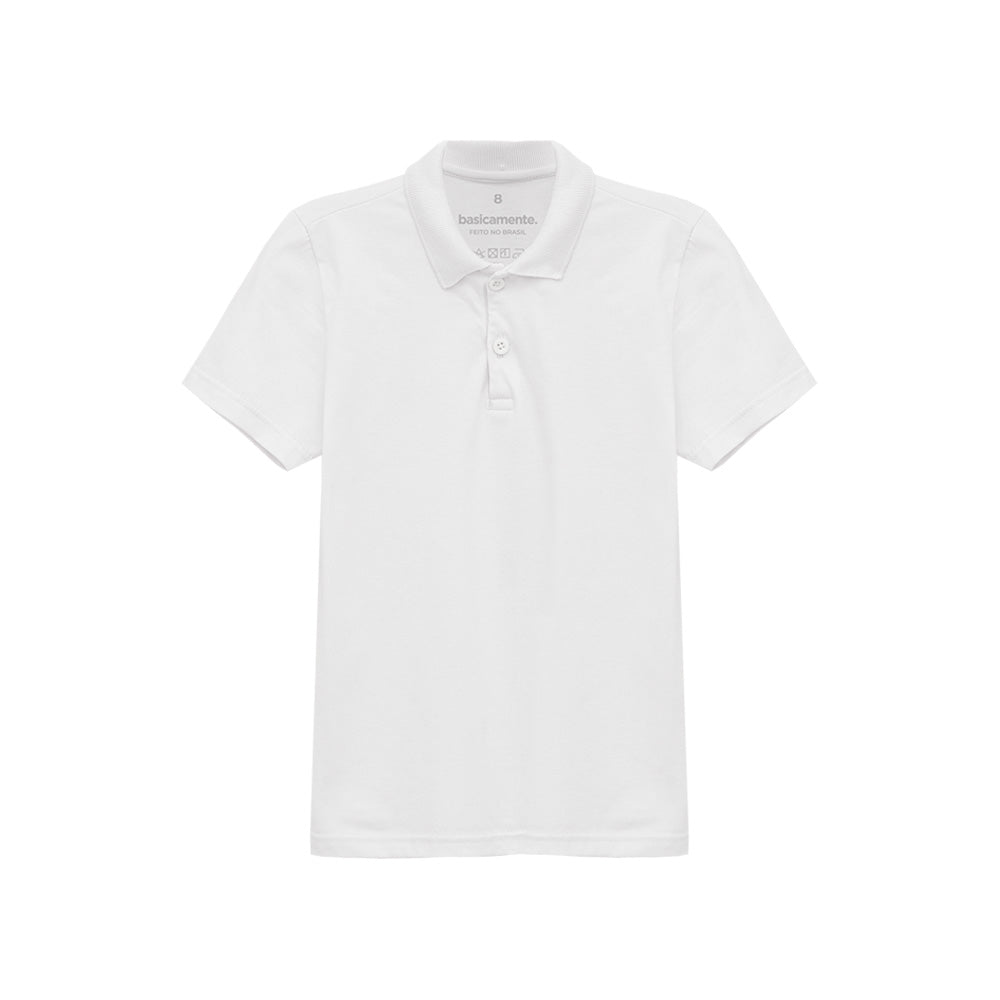 Camisa Polo Infantil Menino - Branco
