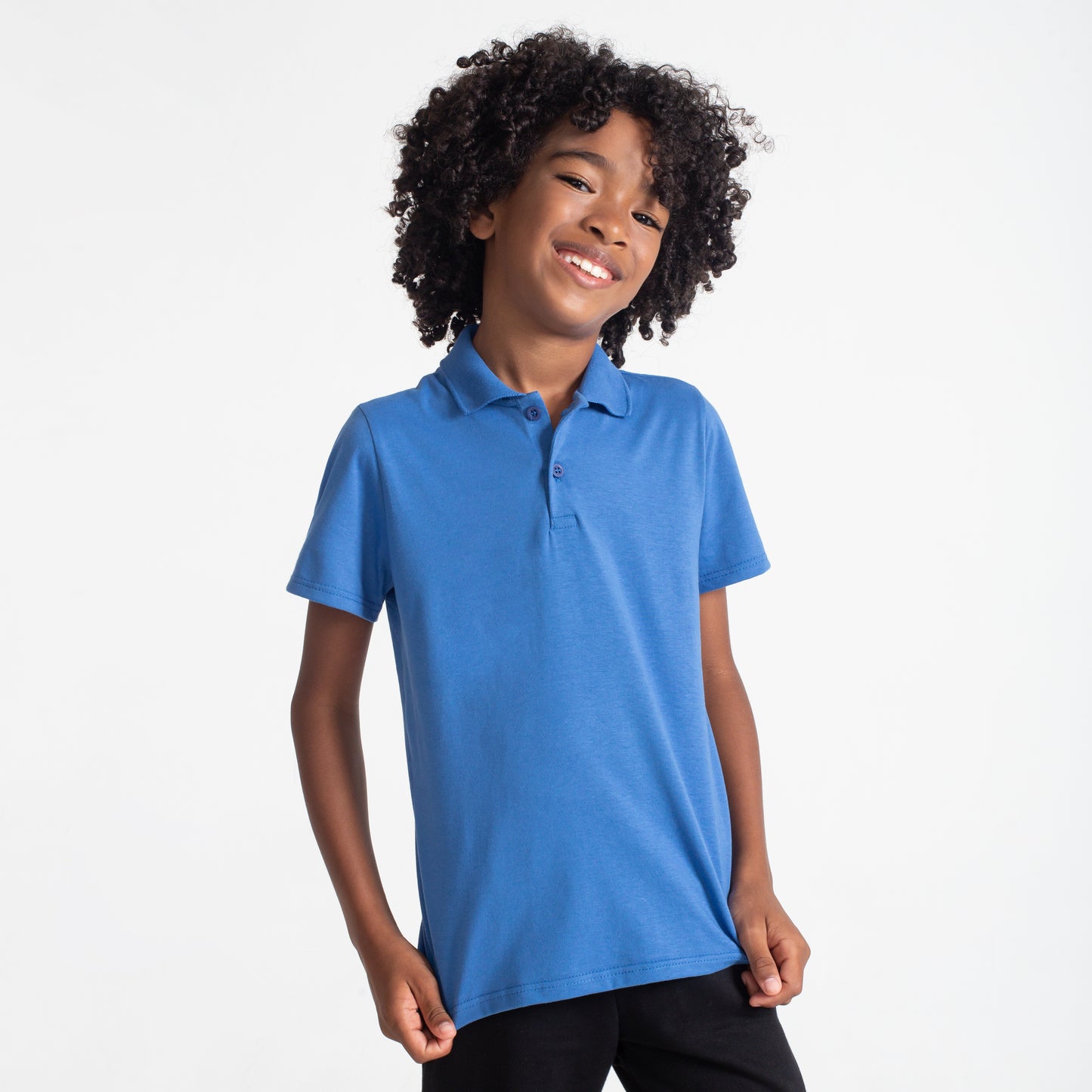 Camisa Polo Infantil Menino - Azul Oceano