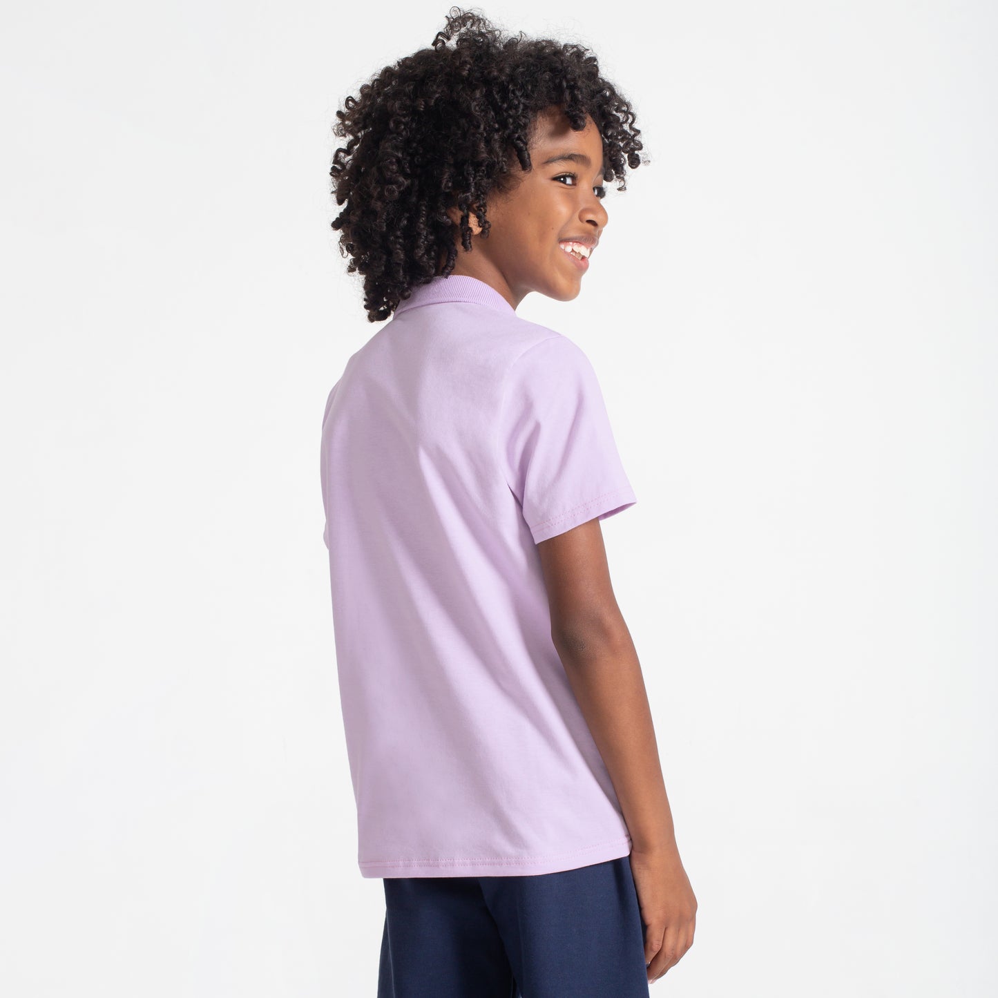 Camisa Polo Infantil Menino - Lilás Lavanda