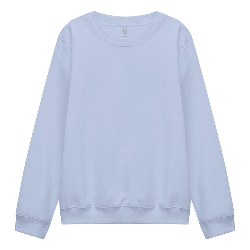 Blusa De Moletom Infantil Unissex - Azul Capri