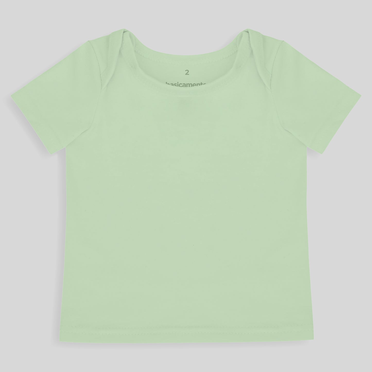 Camiseta Manga Curta Unissex Bebe - Verde Menta