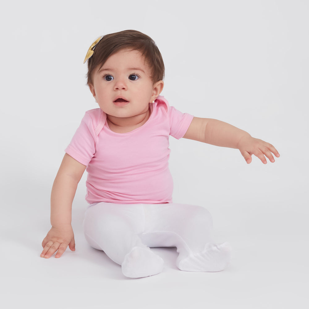 Camiseta Manga Curta Unissex Bebe - Rosa Orquídea