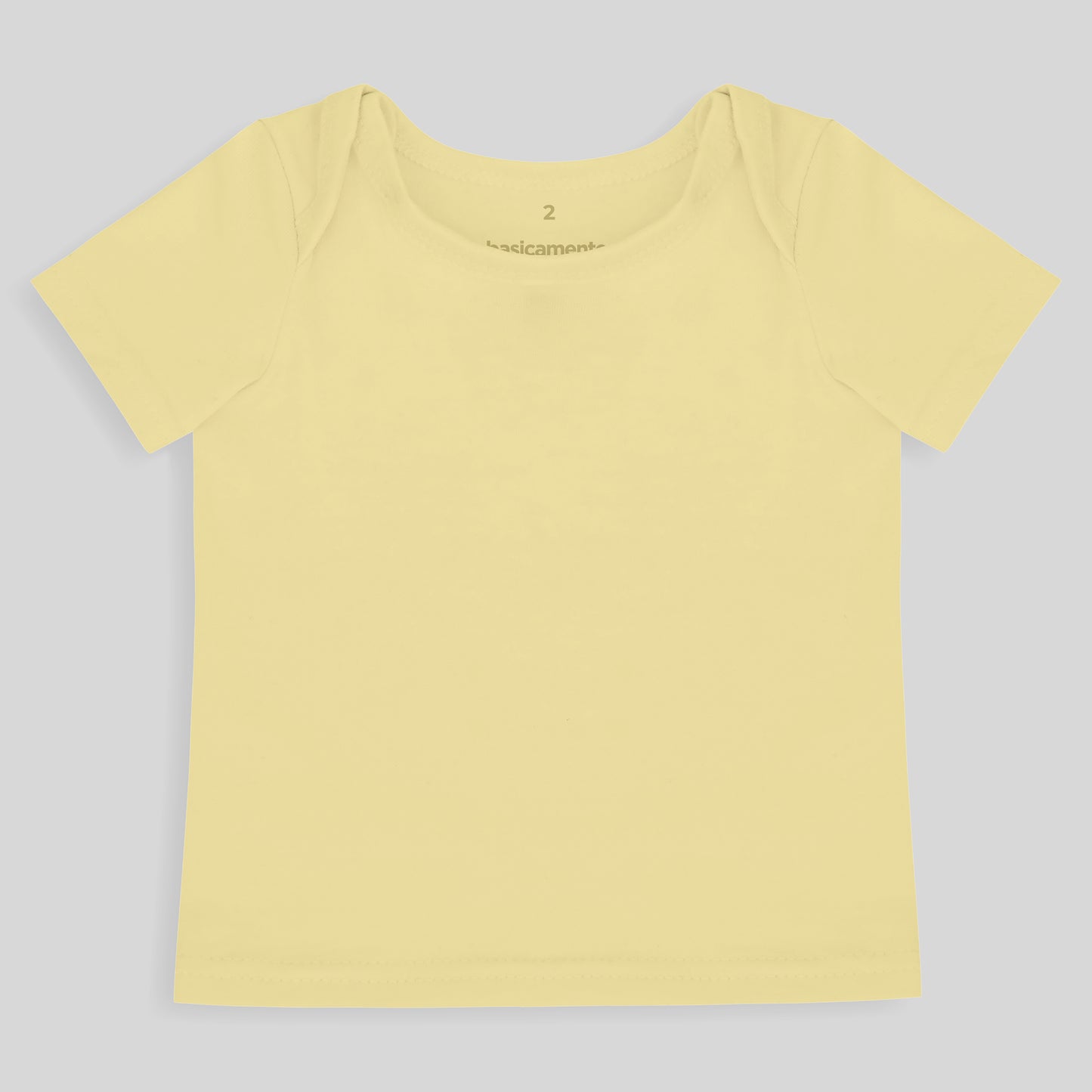 Camiseta Manga Curta Unissex Bebe - Amarelo Bebê