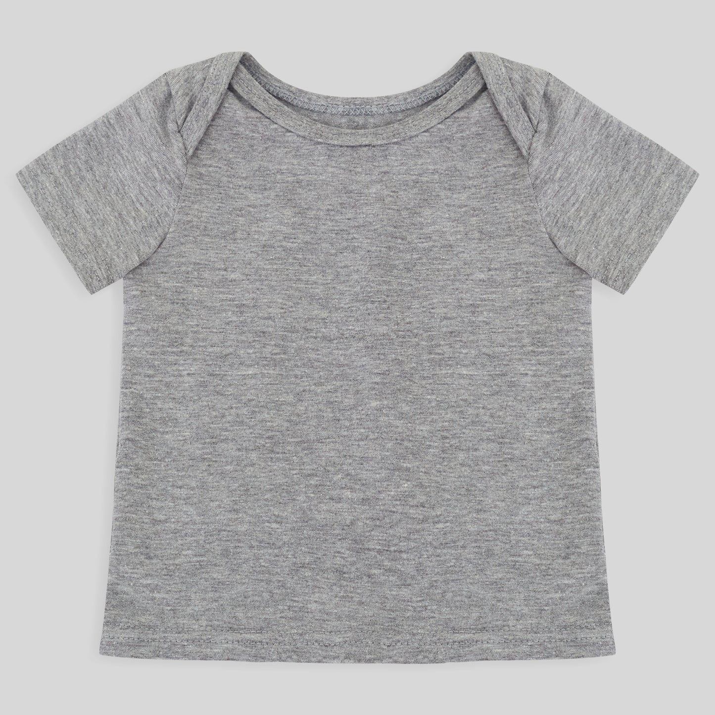 Camiseta Manga Curta Unissex Bebe - Mescla Claro