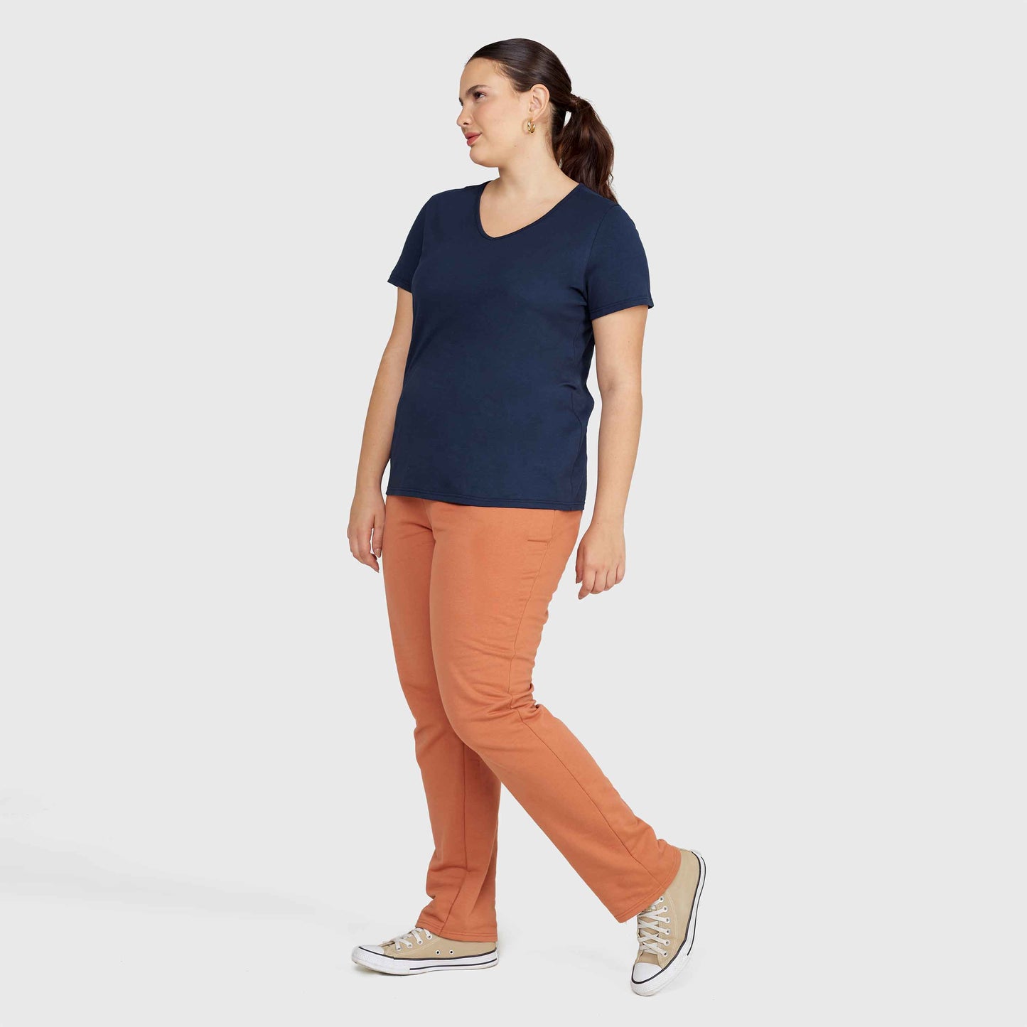 Tech T-Shirt Modal Gola V Plus Feminina - Azul Marinho