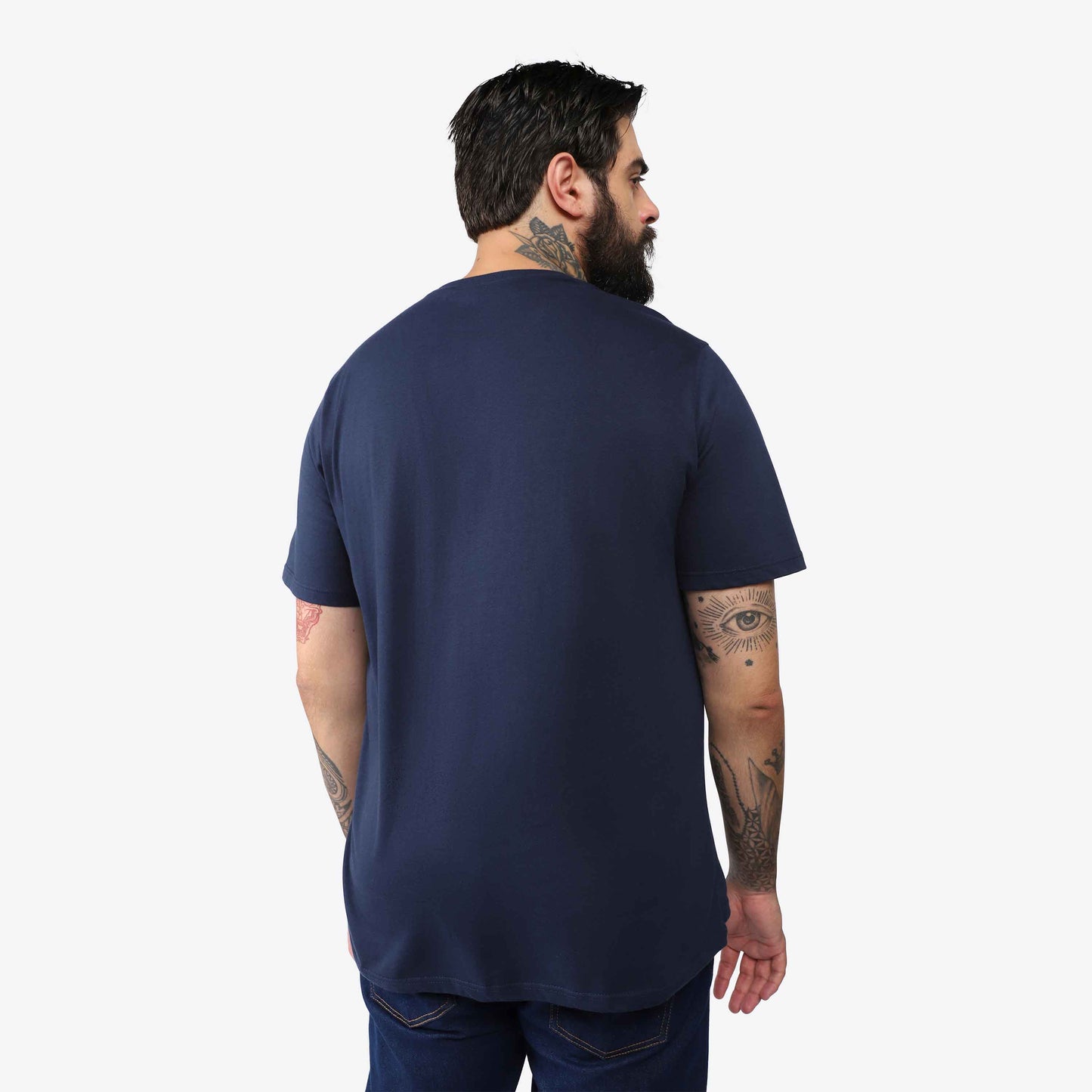 Tech T-Shirt Impermeável Gola V Plus Masculina - Azul Marinho