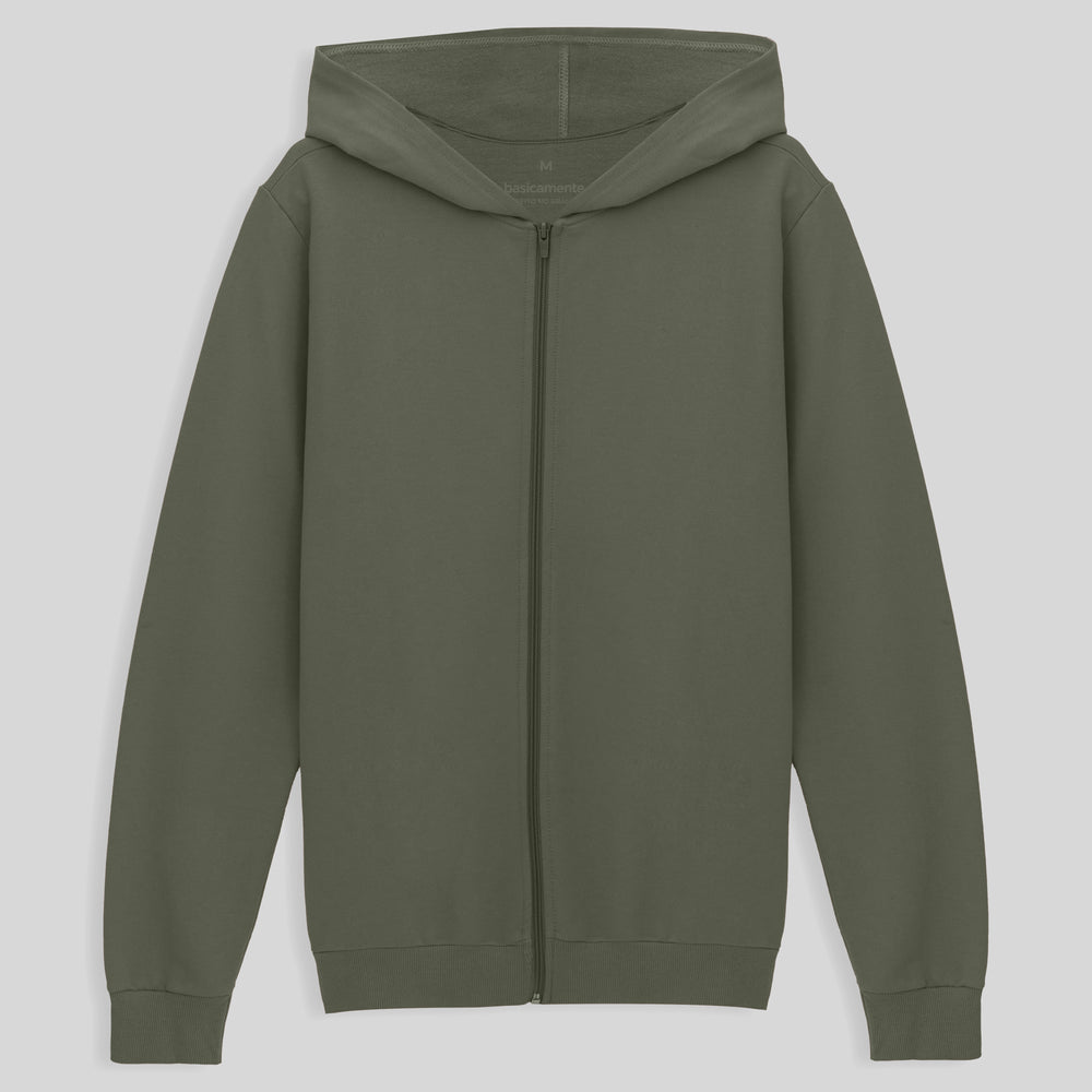 Jaqueta Moletom Masculina - Verde Militar