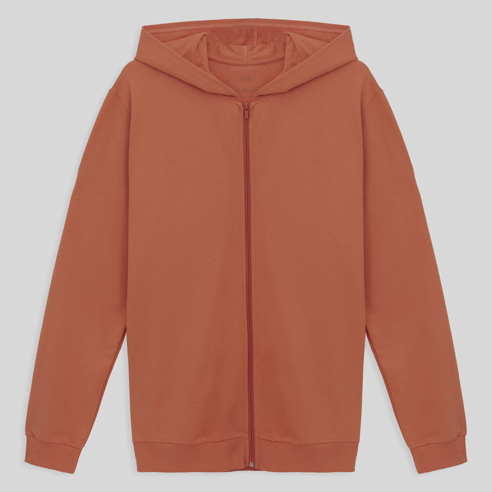 Jaqueta Capuz Plus Masculina - Marrom Telha