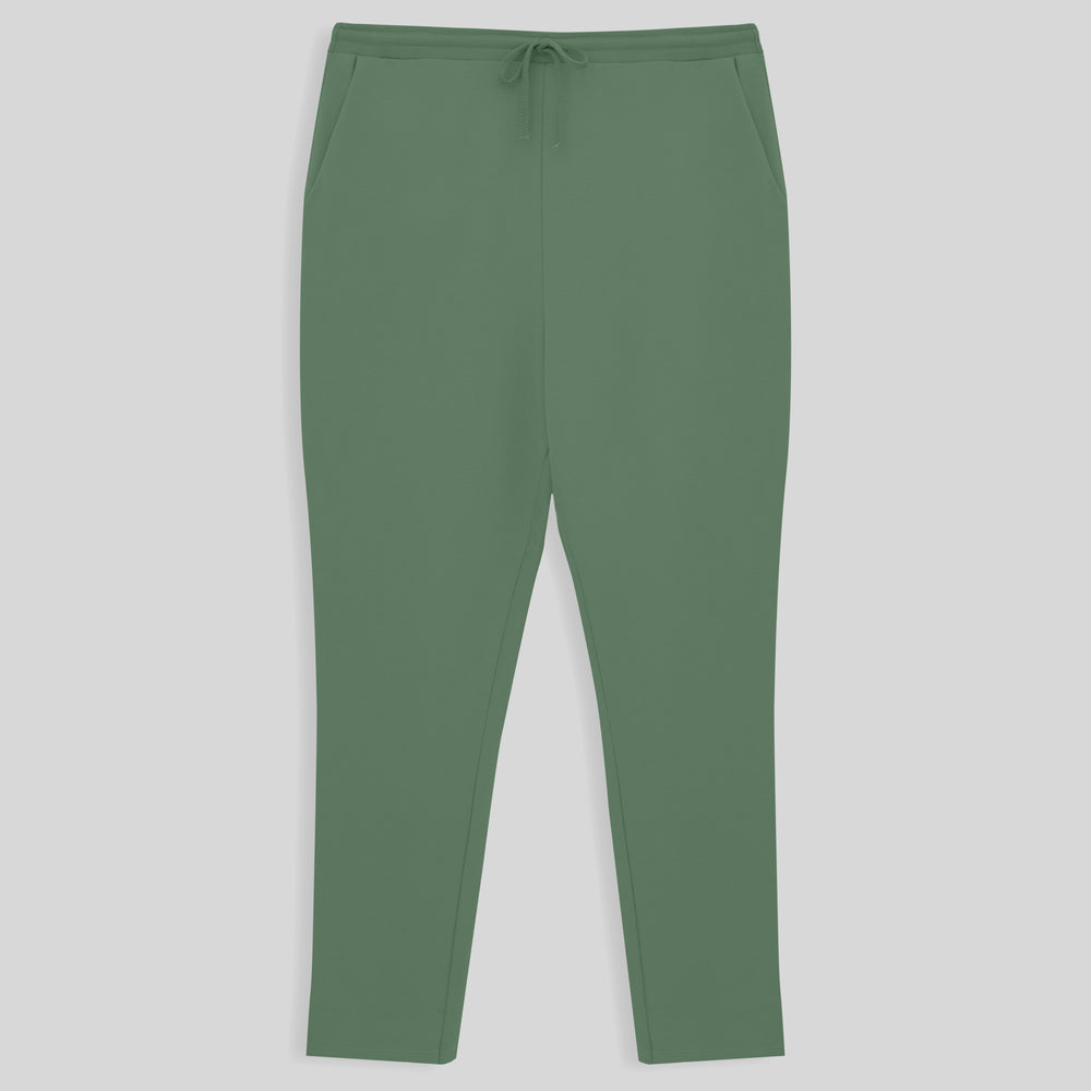 Calça Reta Plus Feminino - Verde Oliva